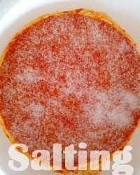Salting chilli pulp