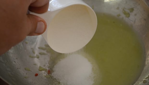 adding sugar to thai marinate lime juice 
