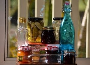 preserving jars and bottles