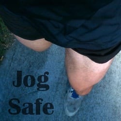 Jog Safe running leg shot
